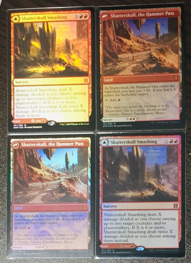 MTG  FOIL 髑髏砕きの一撃 ZNR 英4枚セット