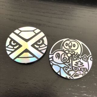 ポケモンカード　公式　コイン　モクロー　アシマリ　ニャビー  メタグロス