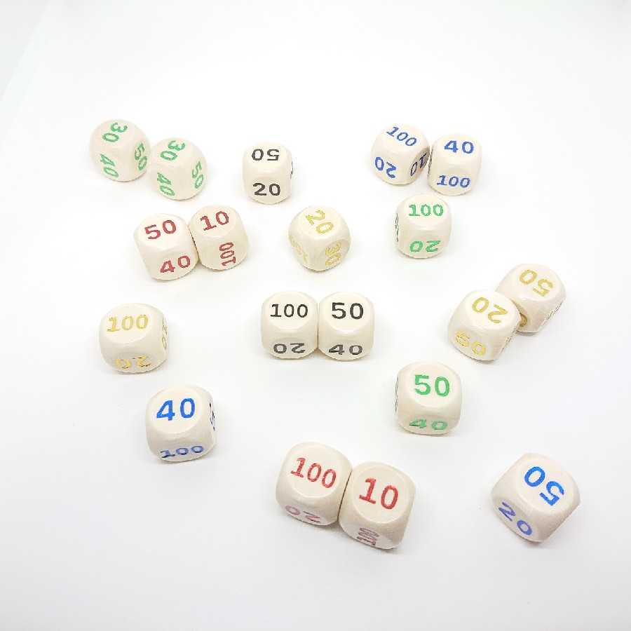 ポケモンカード対応 ダメカン代用 メタリックカラー 木製ダイス サイコロ 15  1枚