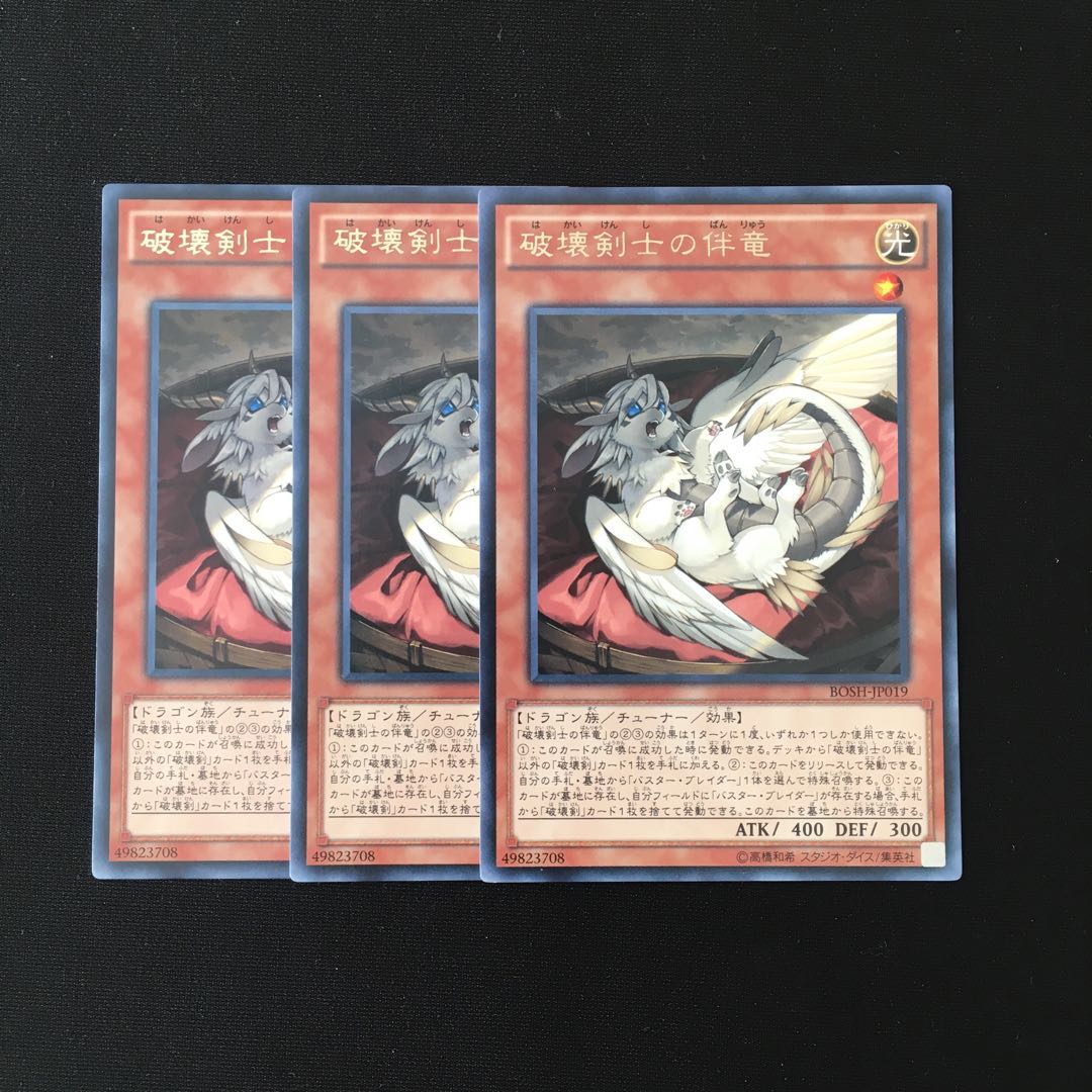 i213 破壊剣士の伴竜 レア 3枚セット 遊戯王 トレトレ