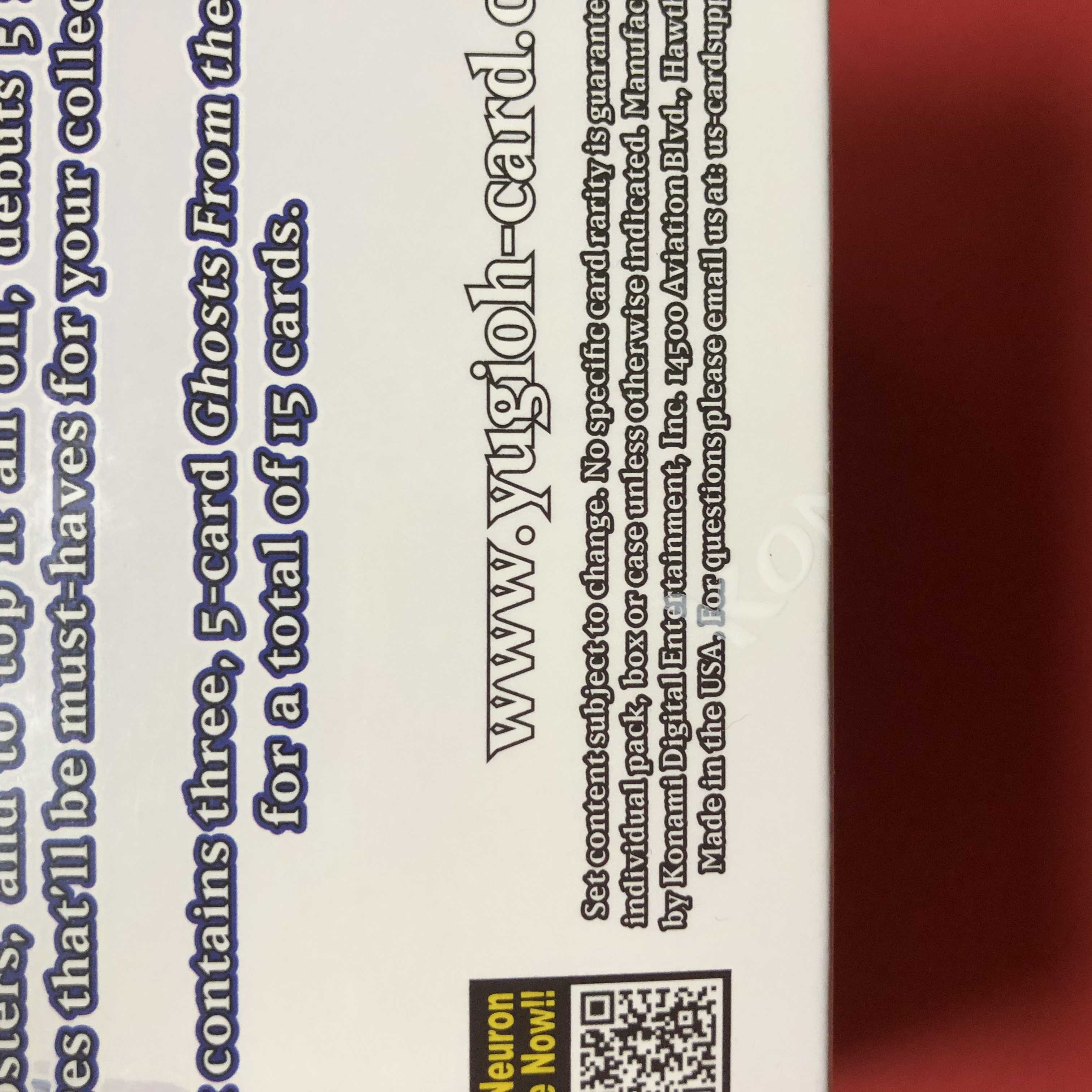 英語版 GHOSTS FROM THE PAST ゴースツフロムザパスト セット 1枚