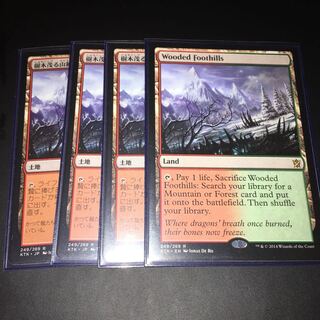 樹木茂る山麓 4枚