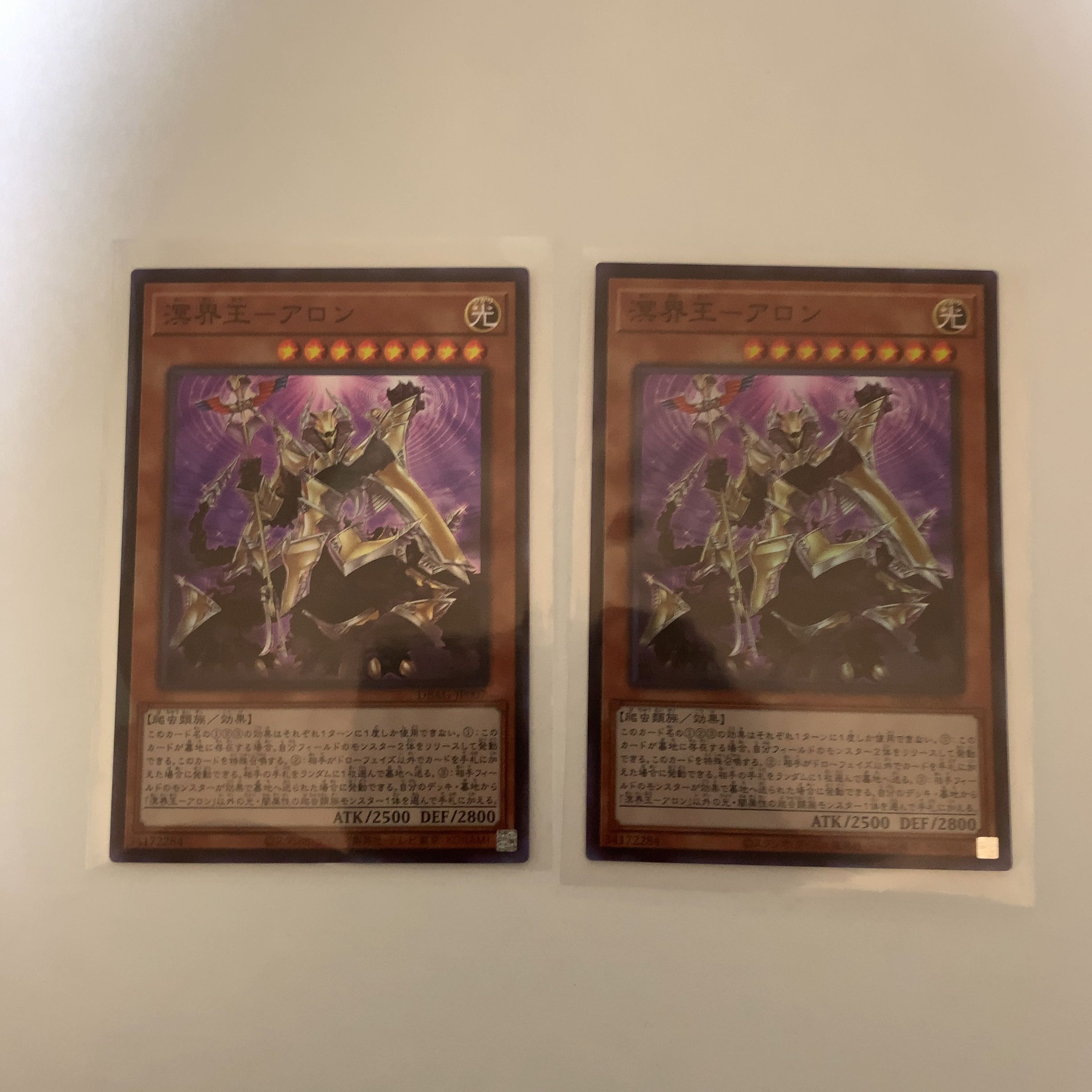 遊戯王 溟界神-オグドアビス シークレットレア 溟界王-アロン 2枚セット