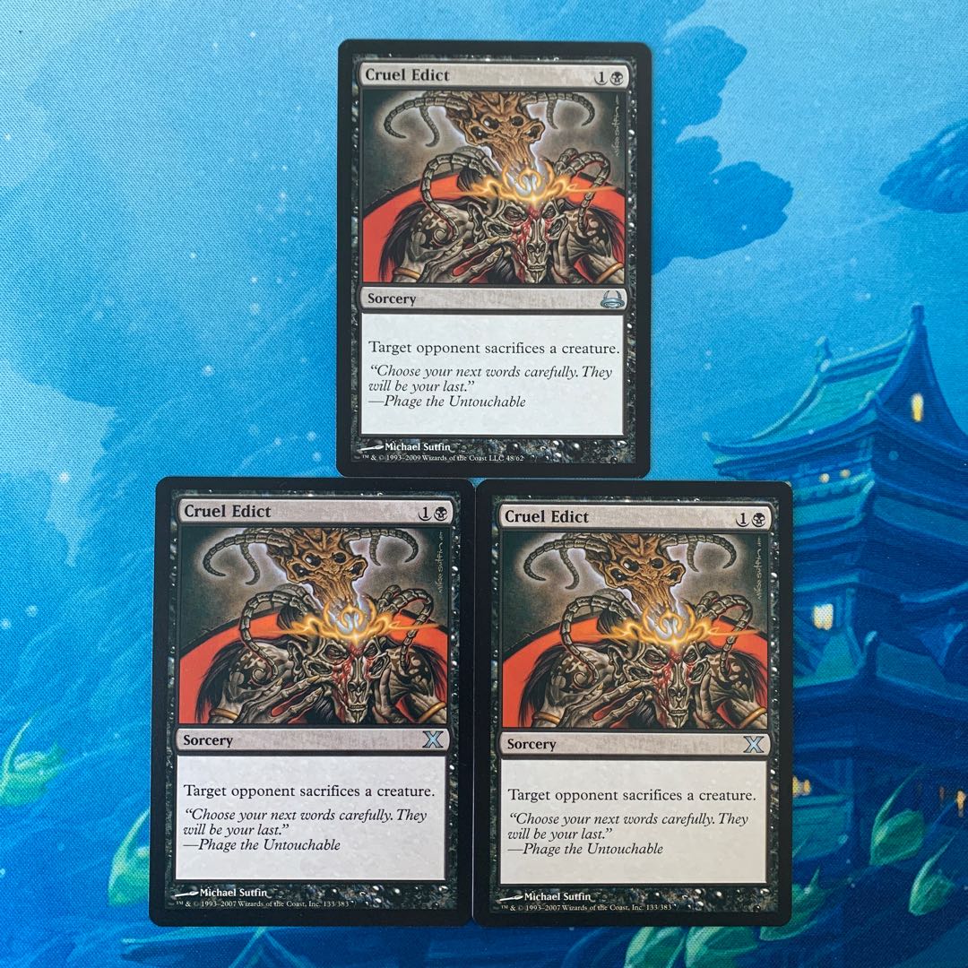 MTG 3 cards Cruel Edict