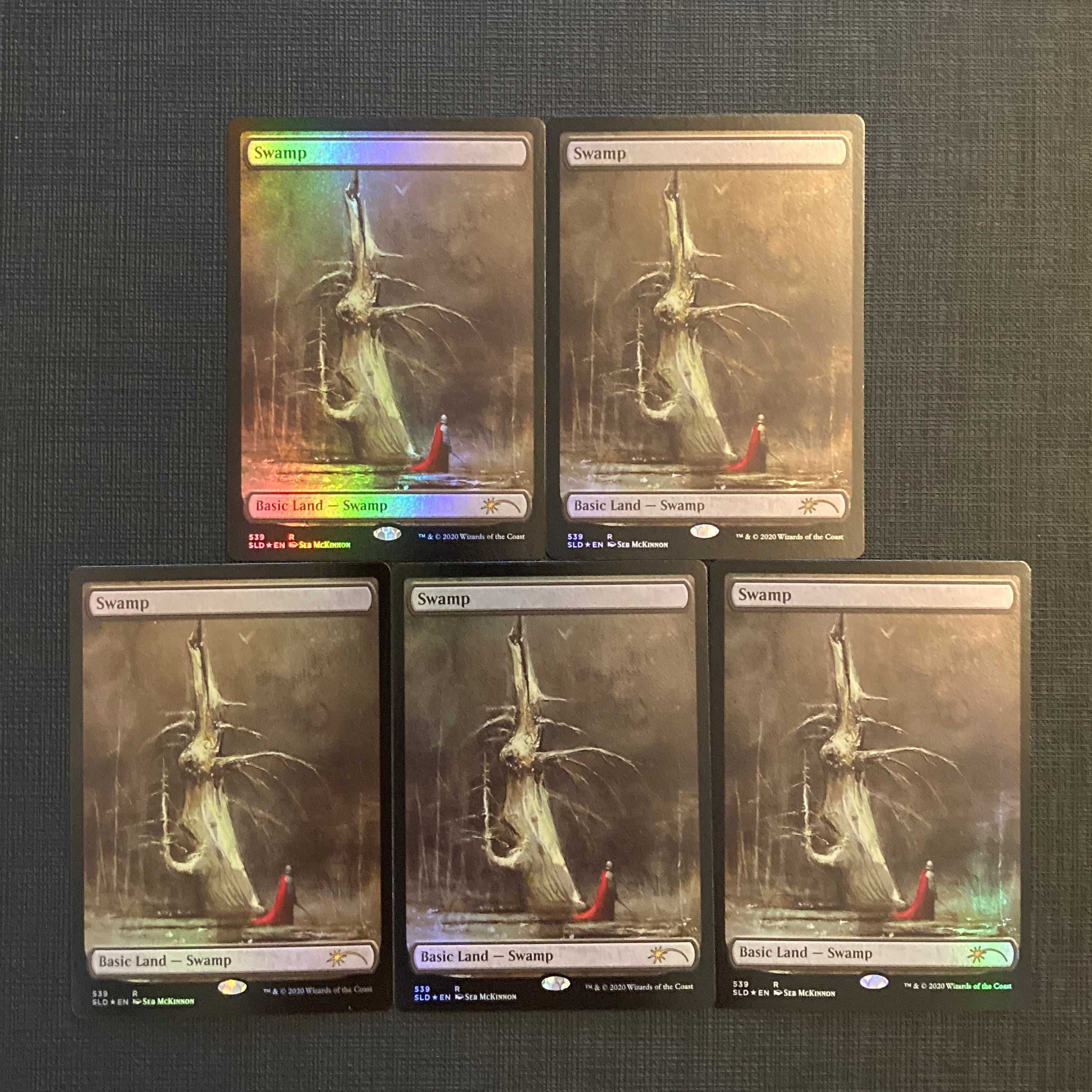 Secret Lair [Swamp] English Foil 5-card set