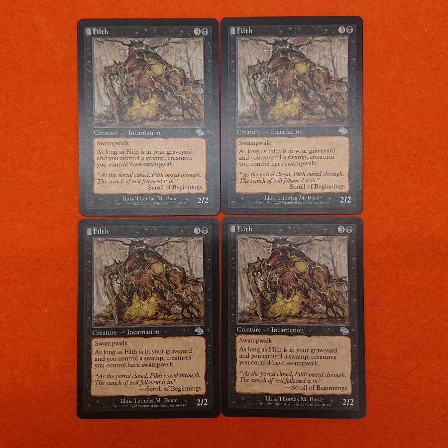 MTG2 Filth English [JUD] 4-card set
