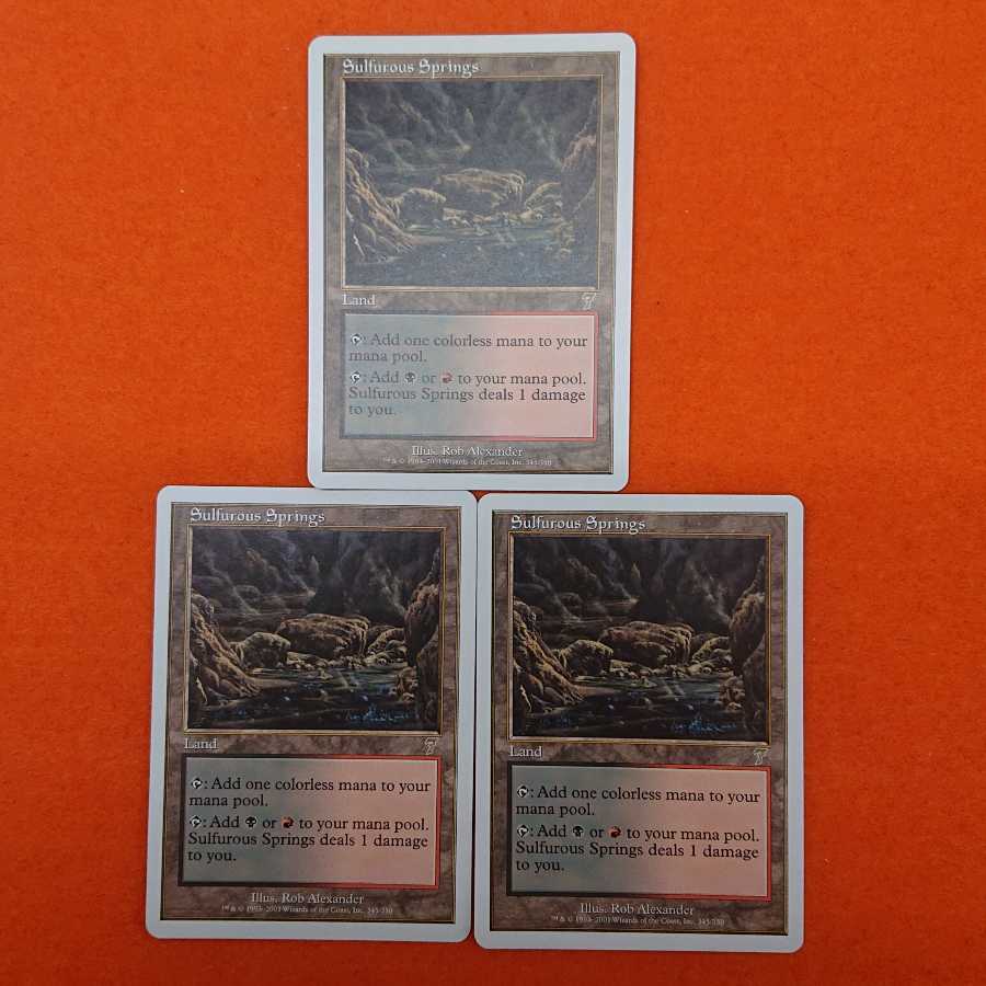 MTG1 Sulfurous Springs English [7ED] Set of 3