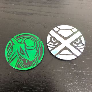 ポケモンカード　公式　コイン　レックウザ メタグロス セット