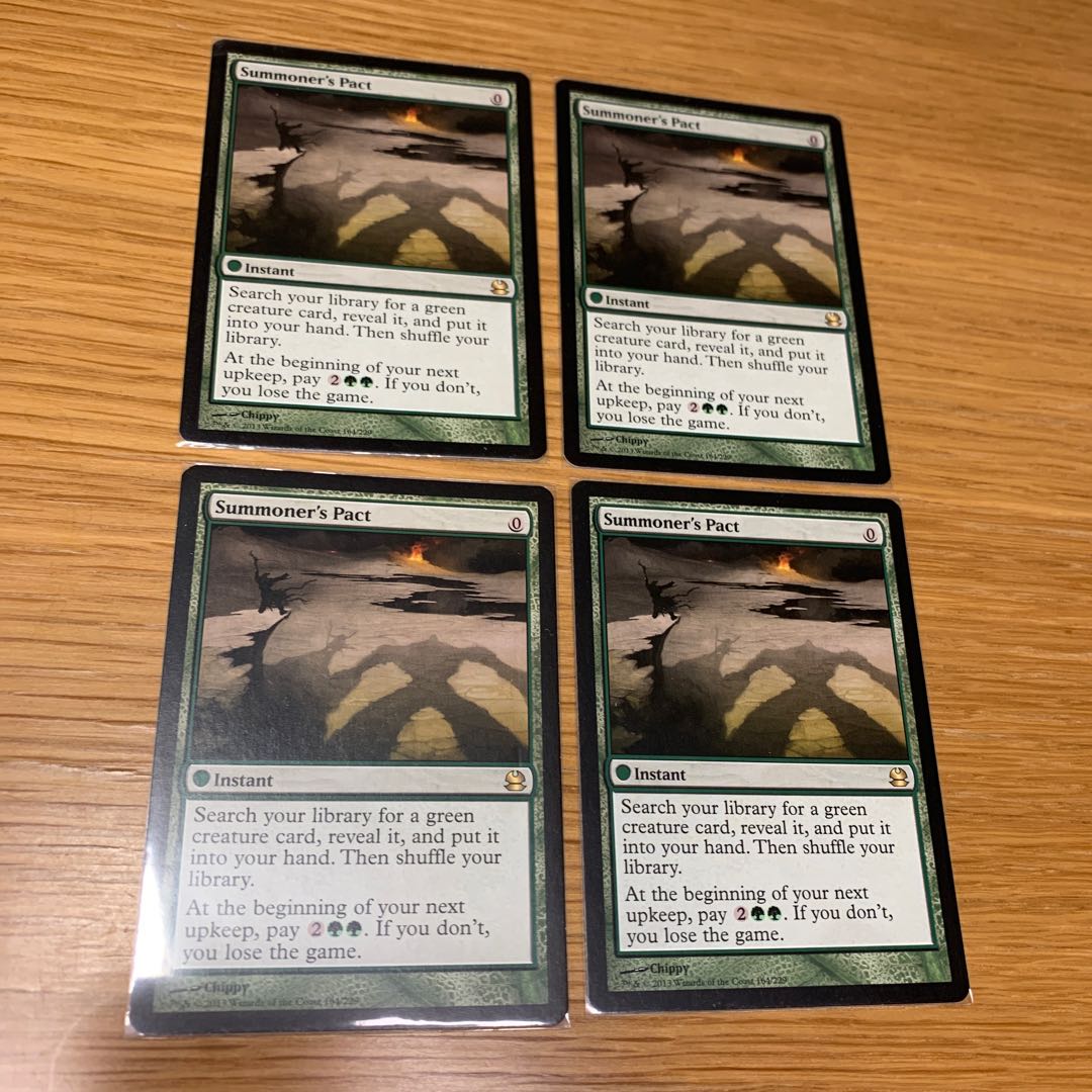 召喚士の契約　英4枚セット　モダンマスターズ版