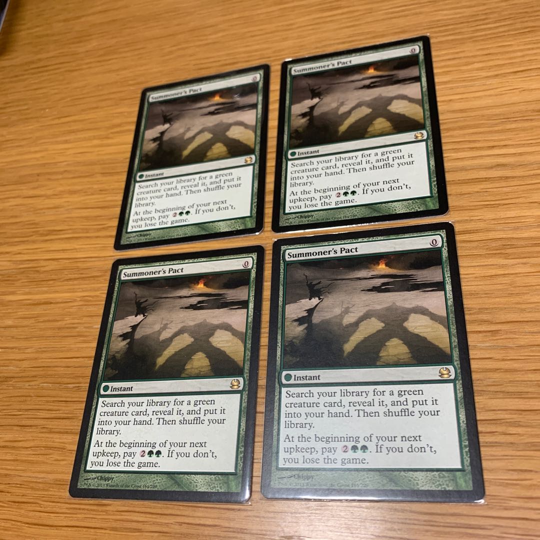 召喚士の契約　英4枚セット　モダンマスターズ版