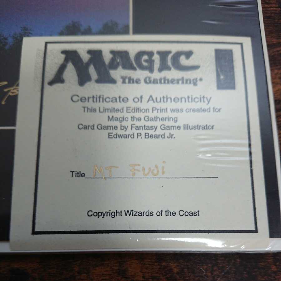 Mt.Fuji/富士山 Edサイン・ナンバリング入りアートプリント/複製原画の