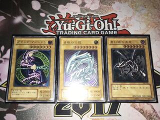 【レリーフ3枚セット】ブラックマジシャン　青眼の白龍　真紅眼の黒竜　　