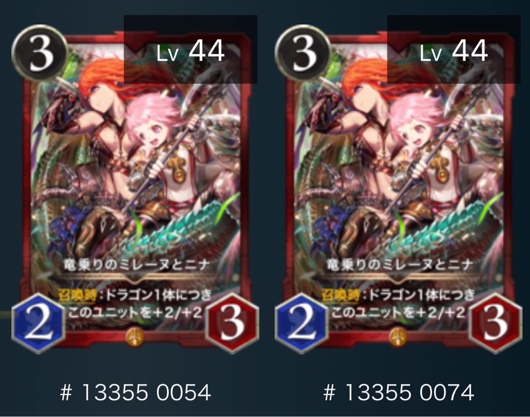 竜乗りのミレーヌとニナ2枚セット