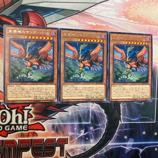 遊戯王　未界域のサンダーバード　レア3枚セット