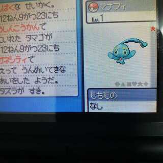 正規産色違いマナフィ　パール