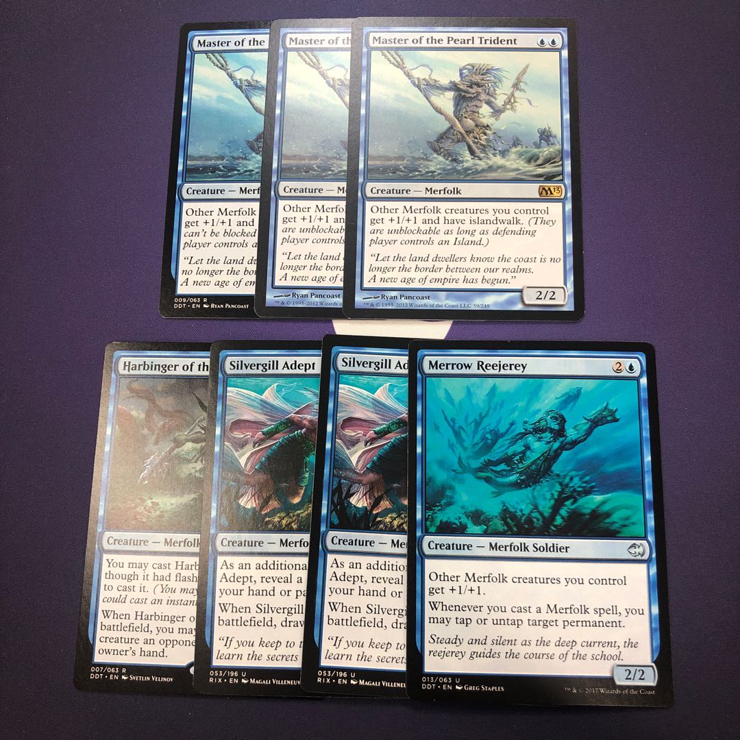 MTG マーフォーク パーツセット 英語 真珠三叉矛の達人