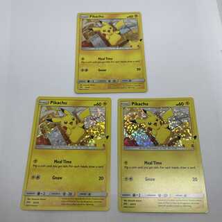[25th Anniversary Promo] [Extremely Beautiful] McDonald's Pikachu English Set of 3!