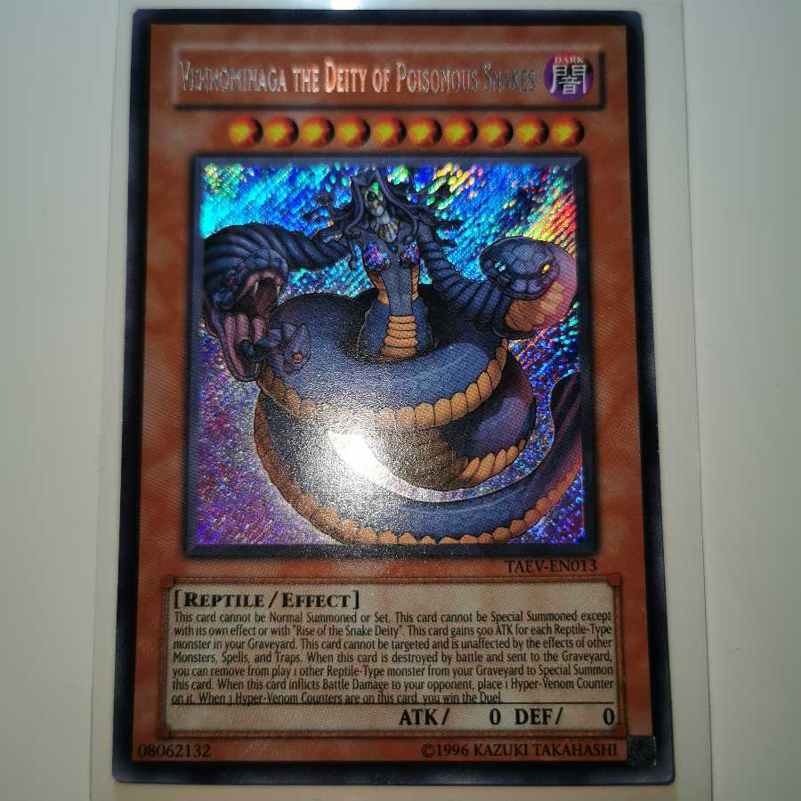 Yu-Gi-Oh, Vennominaga the Deity of Poisonous Snakes, English Version, TAEV, Secret Rare, Immediate Purchase OK♪