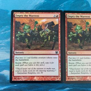 MTG foil 2 copies Empty the Warrens