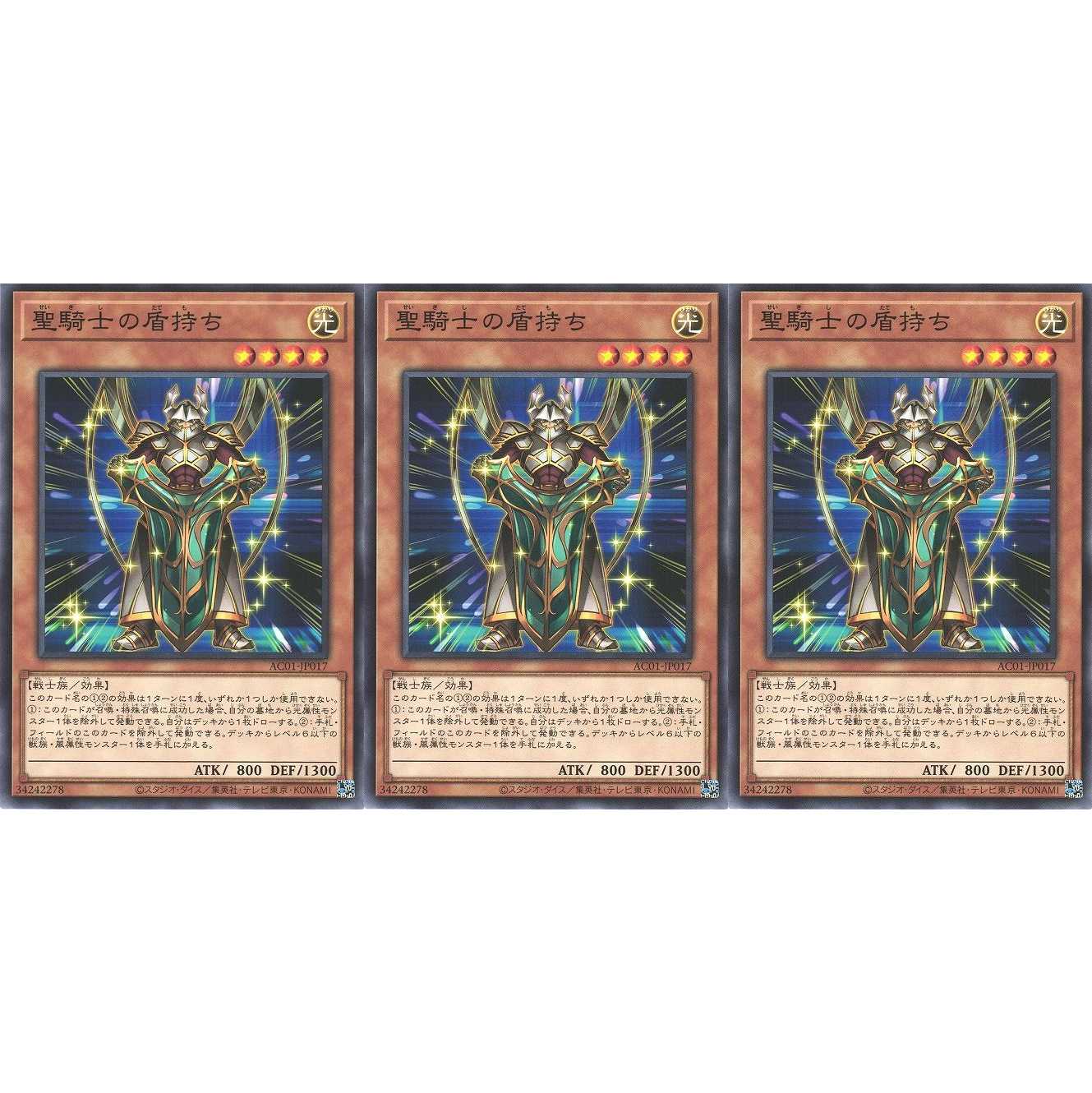 聖騎士の盾持ち ノーマル 3枚 AC01017 ケイトレード