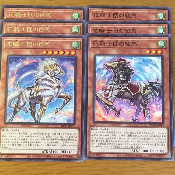 花騎士団の白馬、駿馬　聖騎士ジャンヌ　聖騎士の盾持ち、槍持ち　各三枚