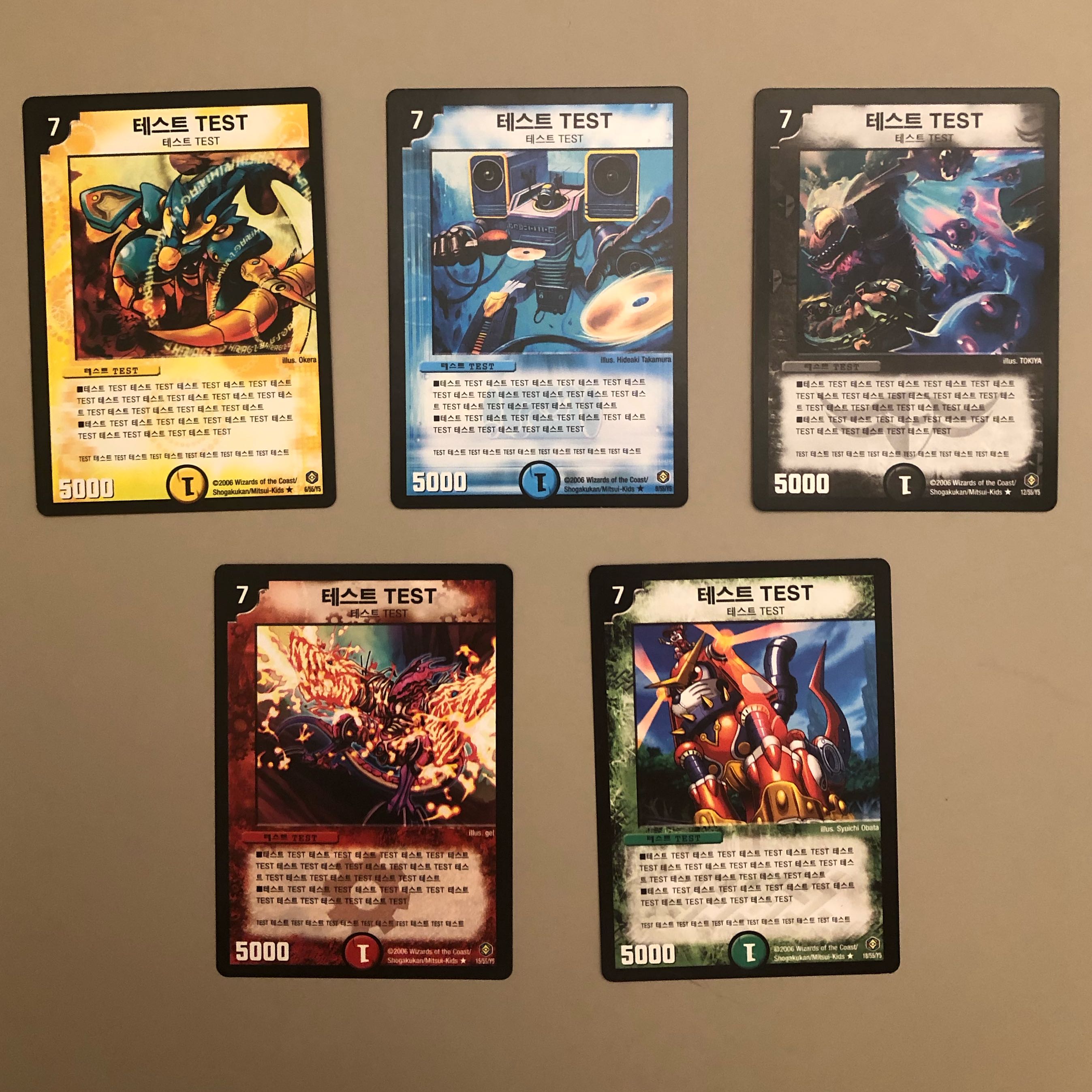 6/20まで【韓国版】テストカード 5色 セット TEST Normal