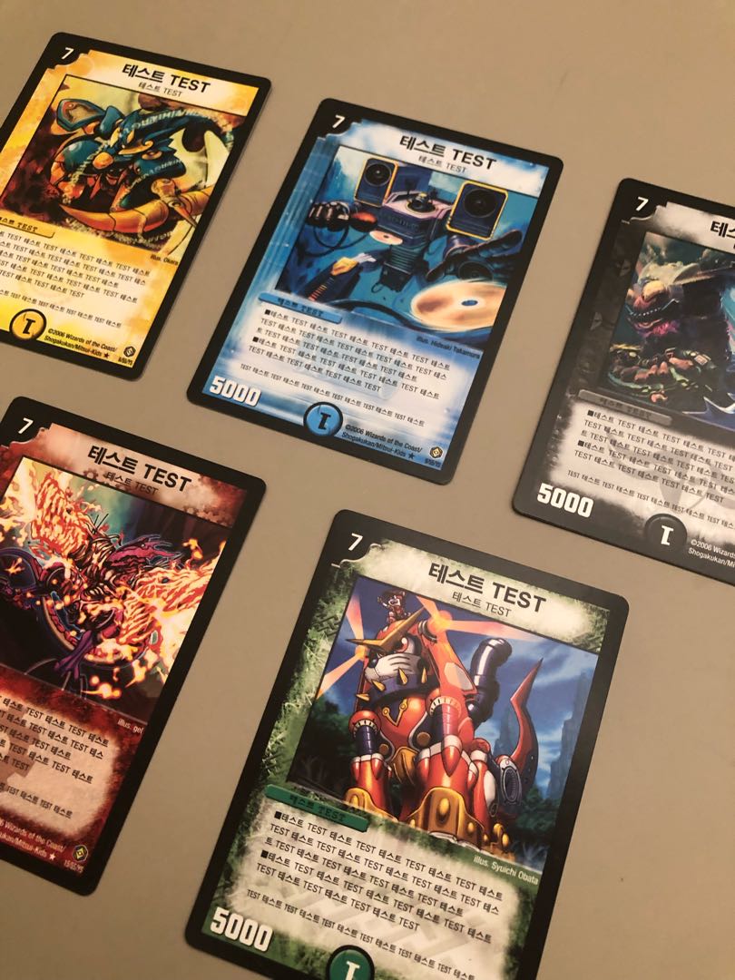 6/20まで【韓国版】テストカード 5色 セット TEST Normal