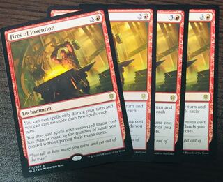MTG fires of invention ELD English 4-card set