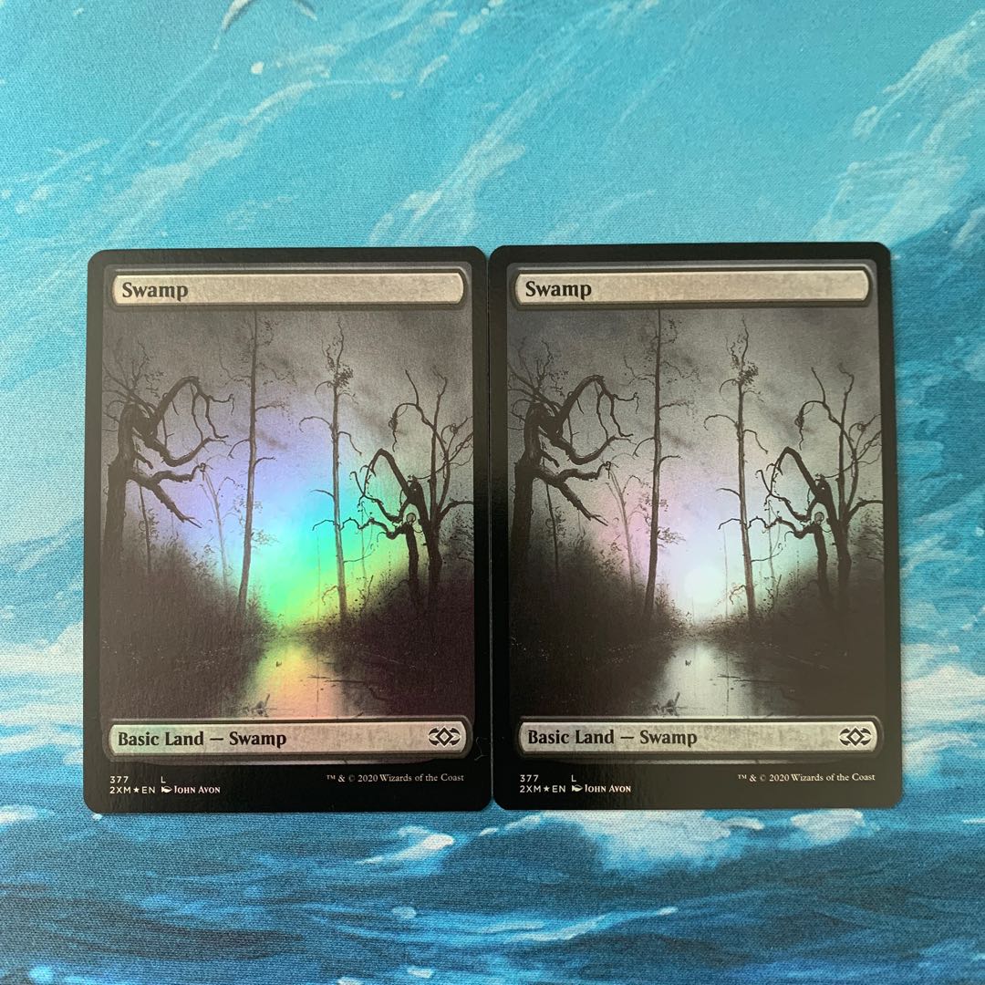 MTG foil 2 sheets Swamp