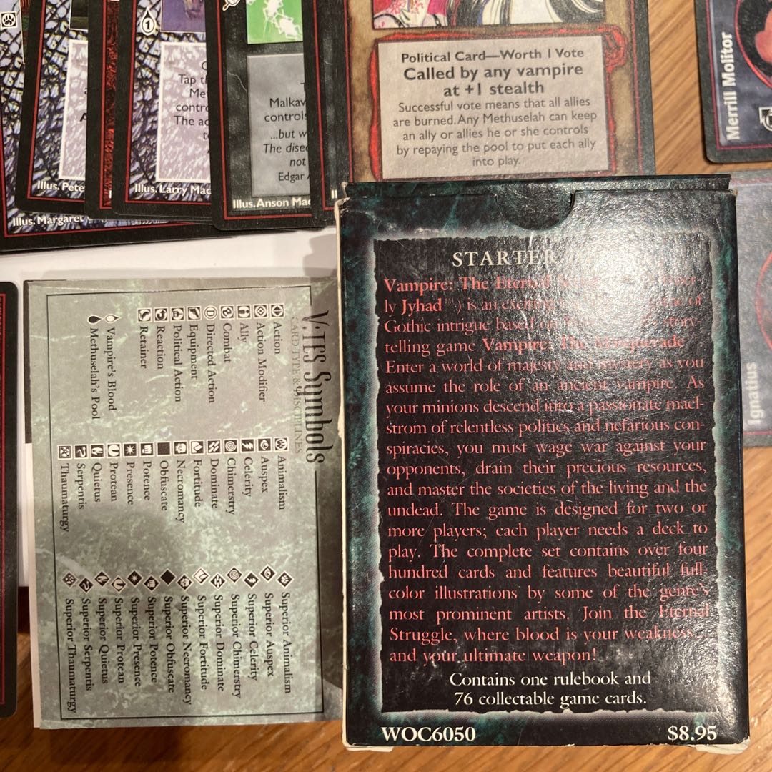 VAMPIRE THE ETERNAL STRUGGLE Starter Deck