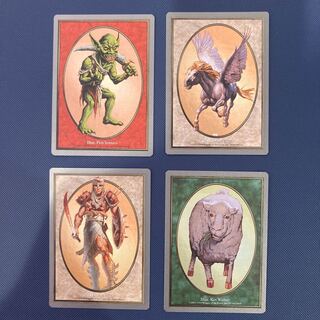 Set of 4 unglued tokens, beautiful.