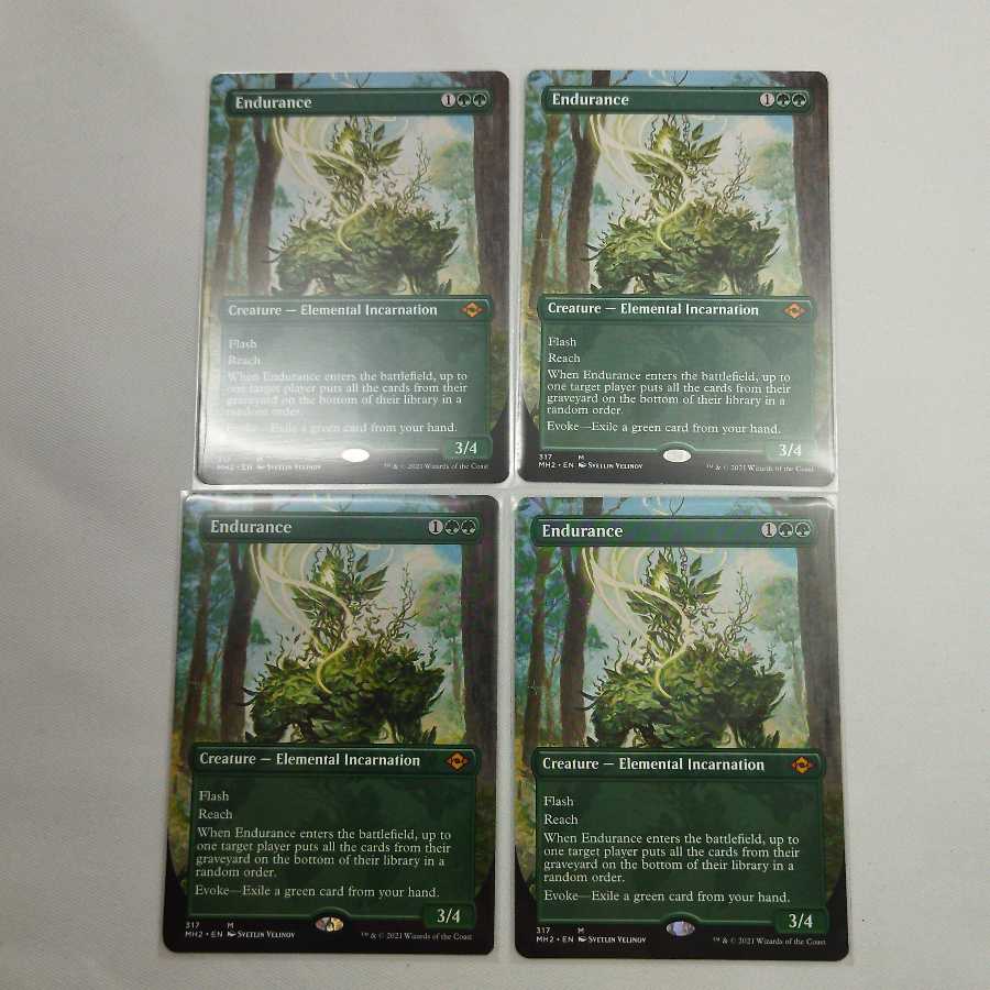 忍耐/Endurance　拡張アート　英語　4枚　モダンホライゾン2 NM