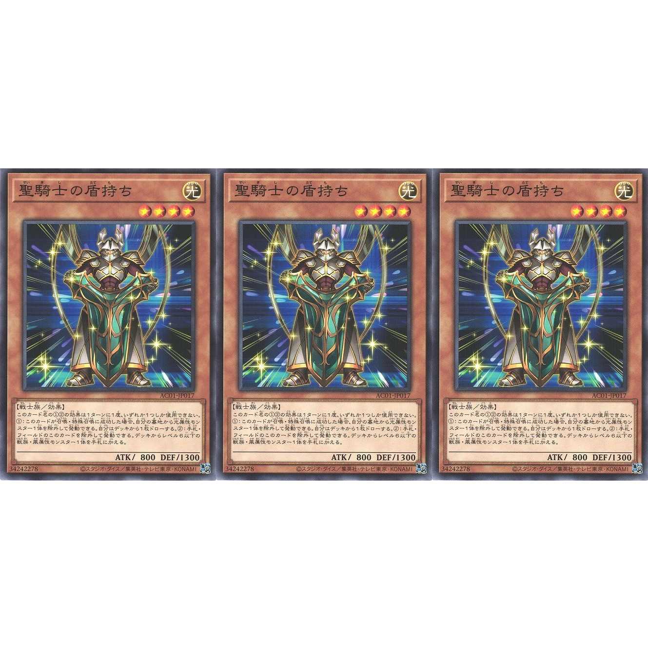 聖騎士の盾持ち ノーマル 3枚 AC01017 ケイトレード