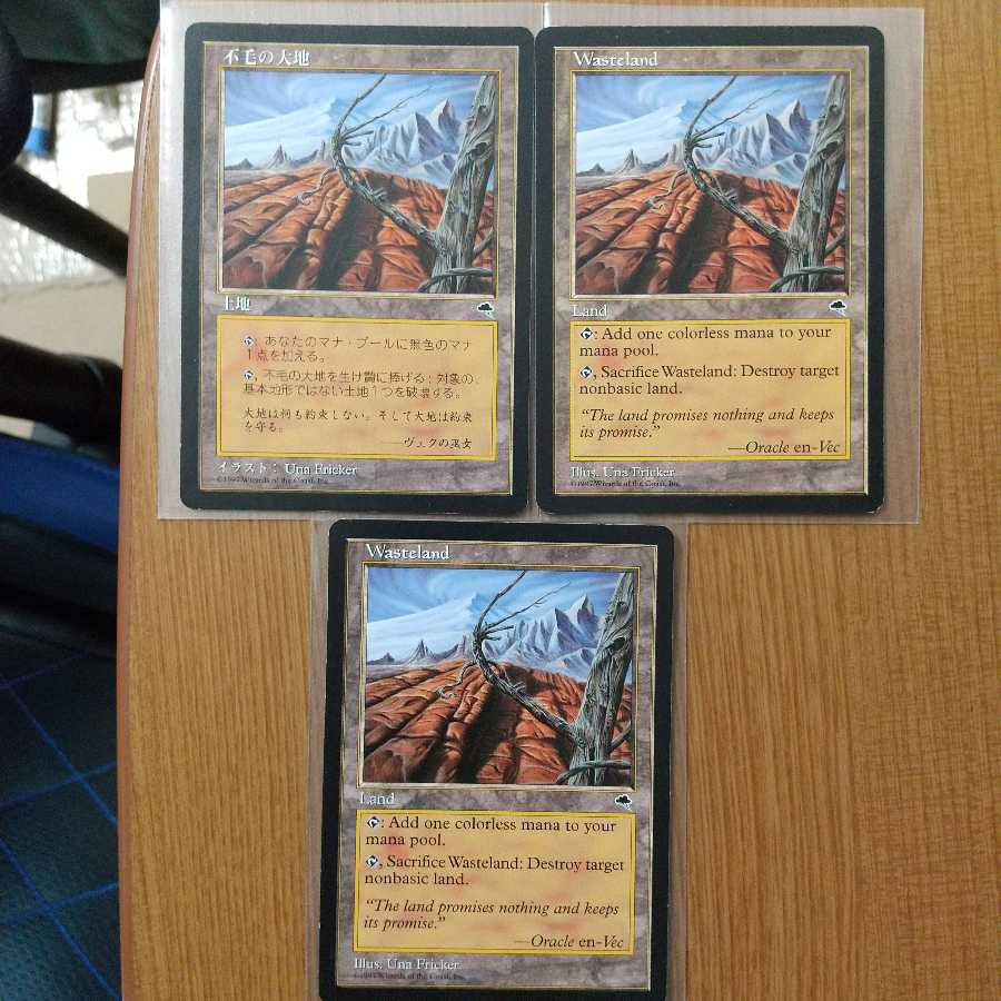 不毛の大地 アンコモン　3枚　日英混合