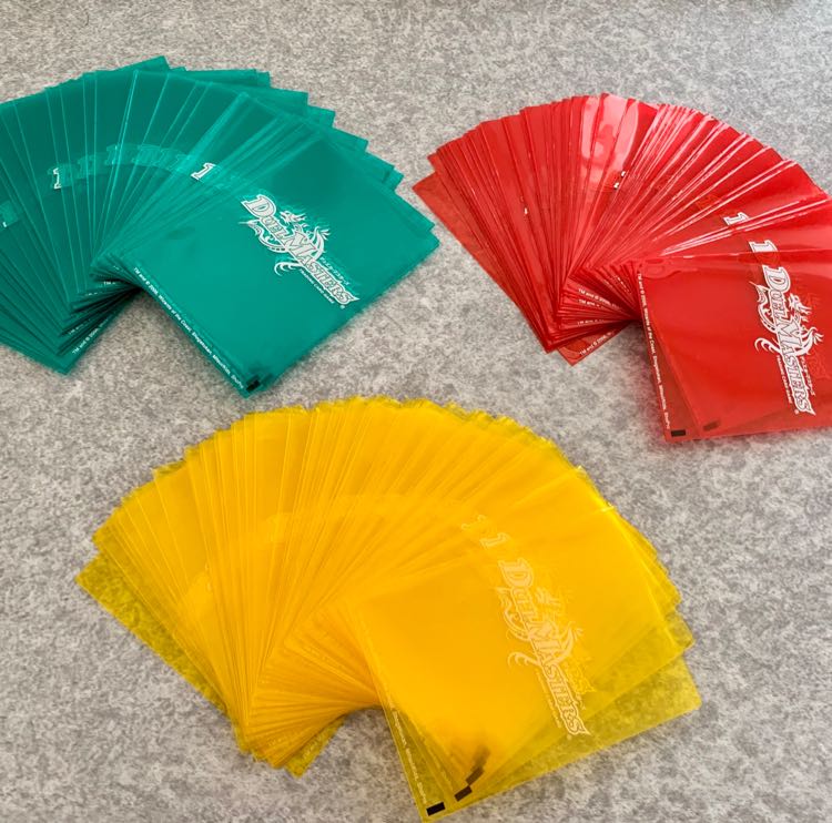 デュエマ公式スリーブ 2005黄 2006赤緑