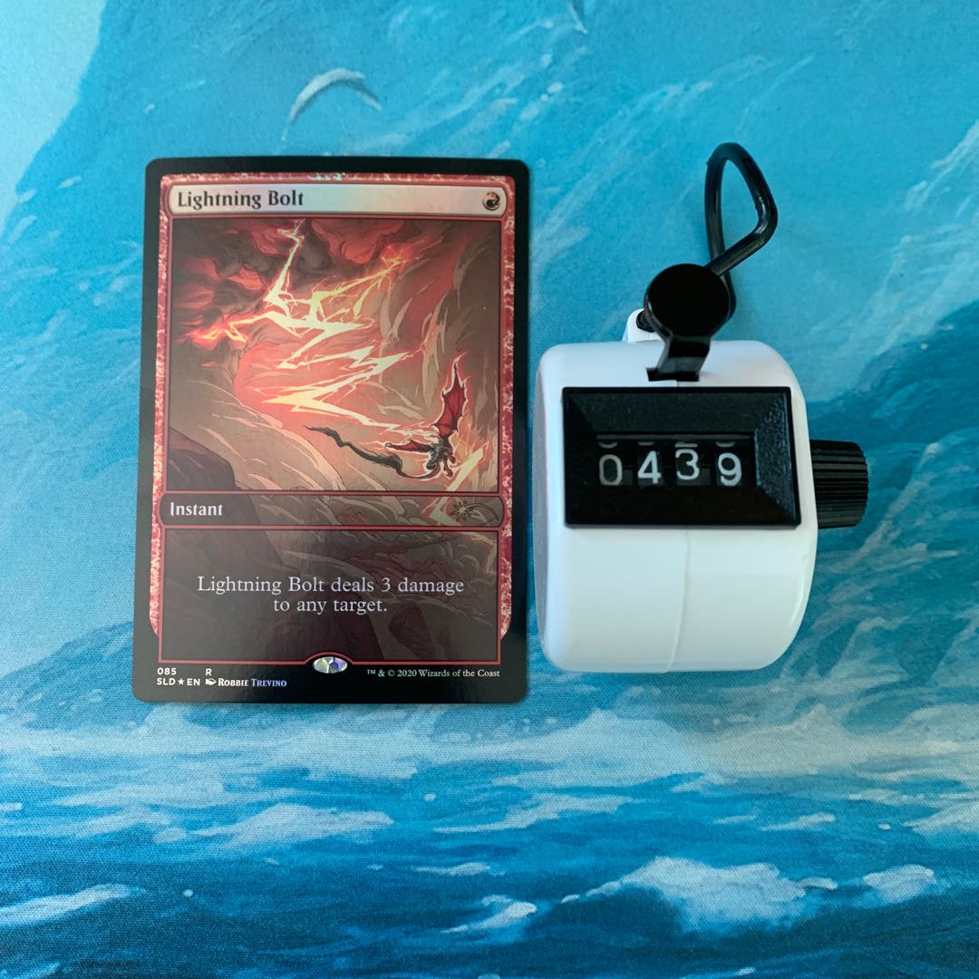MTG foil 3 Lightning Bolt
