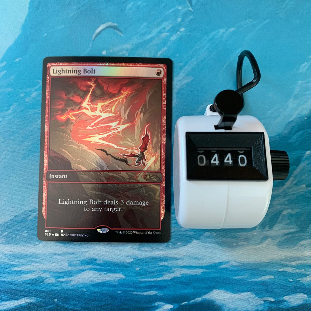 MTG foil 3 Lightning Bolt
