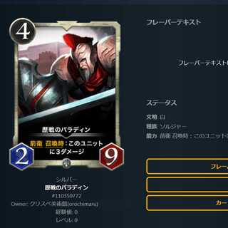 歴戦のパラディン　【クリプトスペルズ】