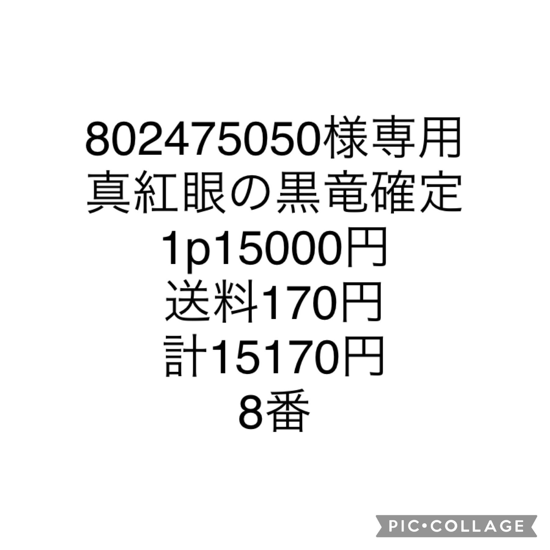 802475050様専用出品 1枚