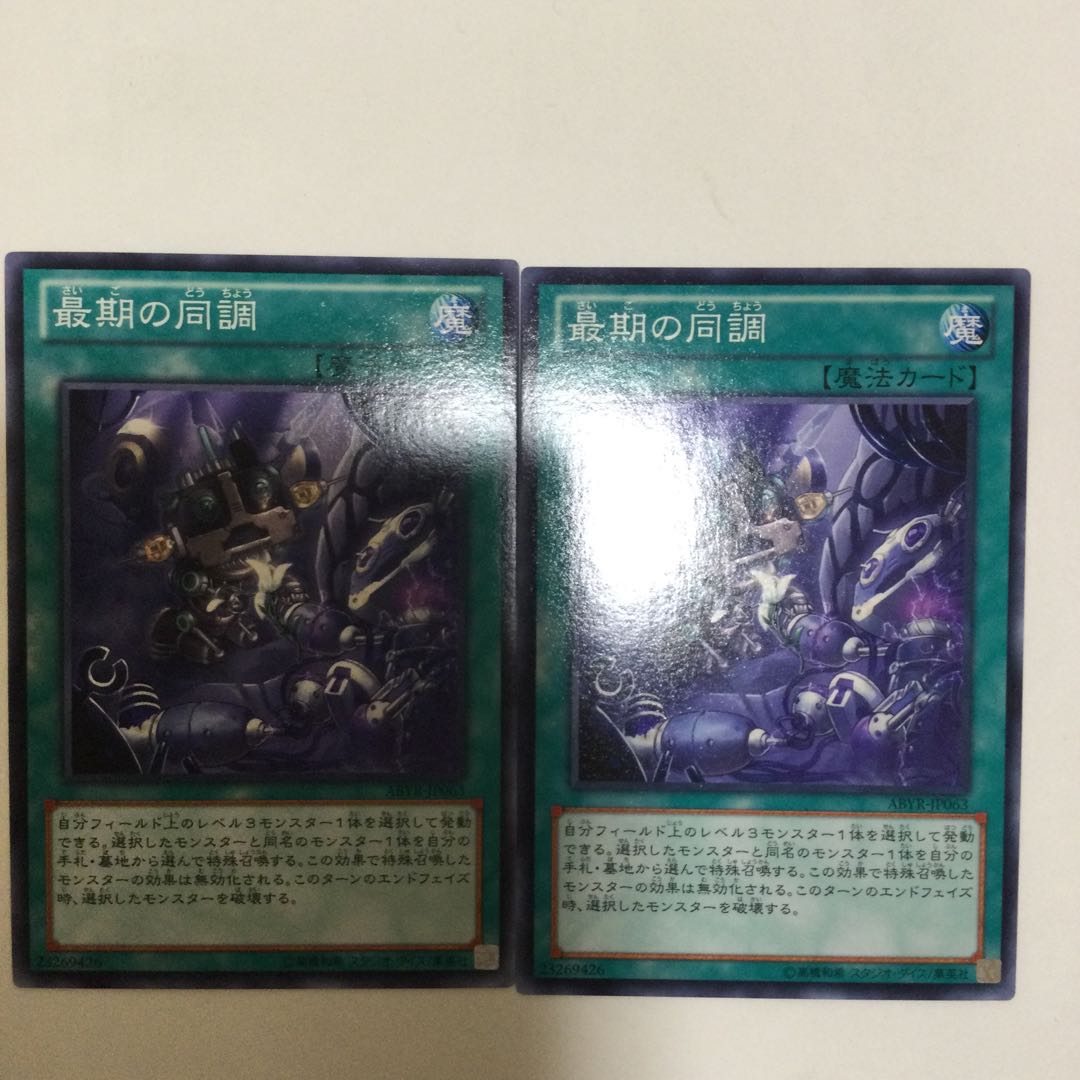 最期の同調 2枚