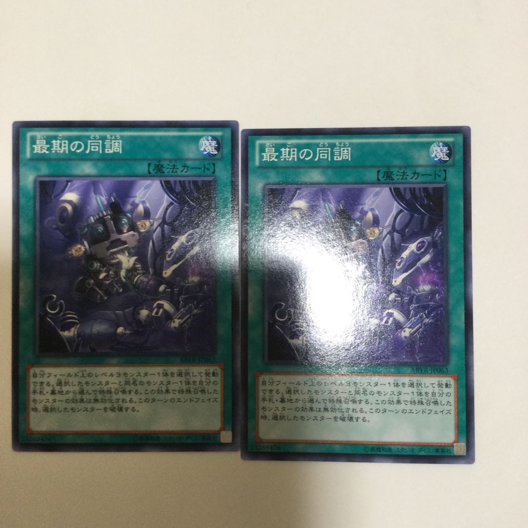 最期の同調 2枚