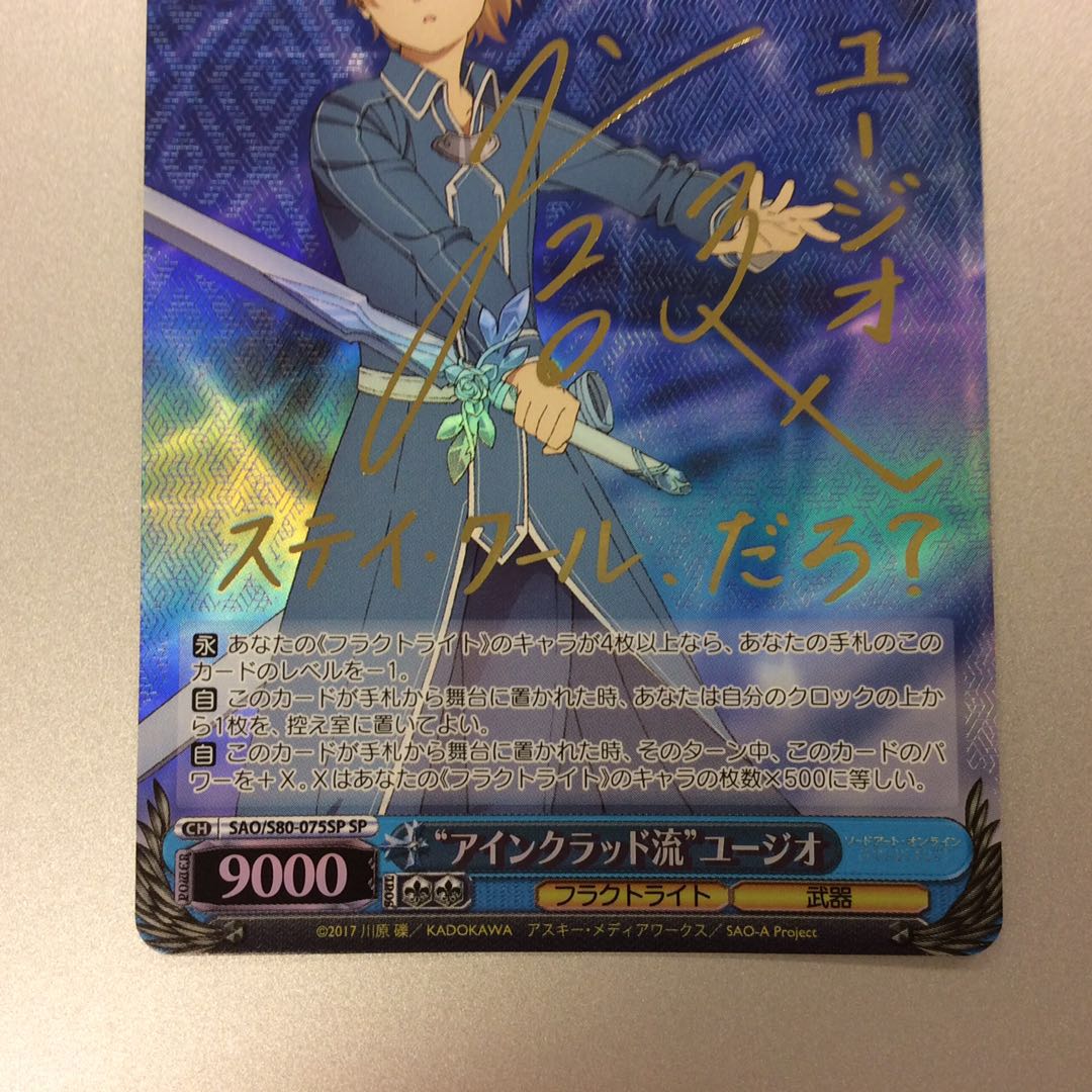 (美品)”アインクラッド流”ユージオ SP サイン
