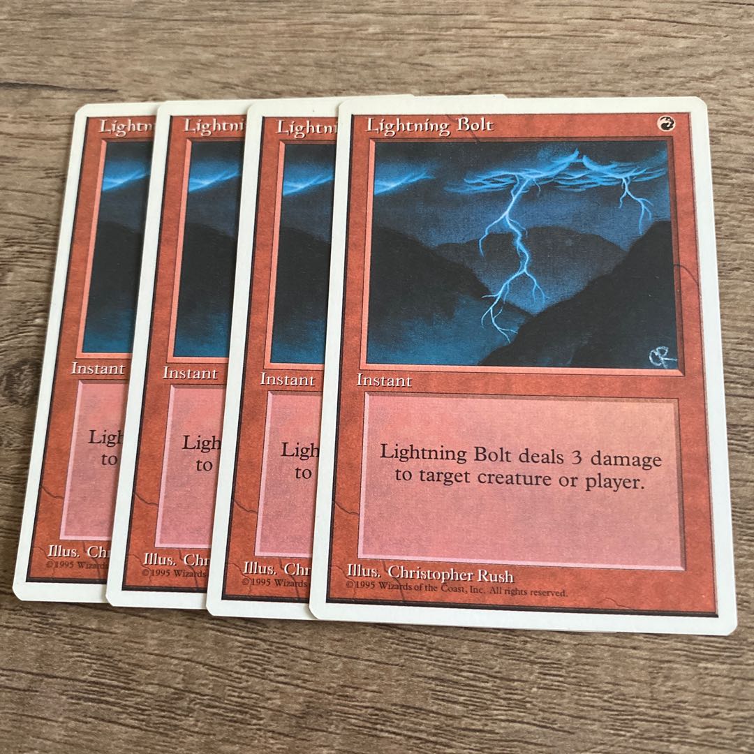 MTG English Lightning Bolt 4-card set