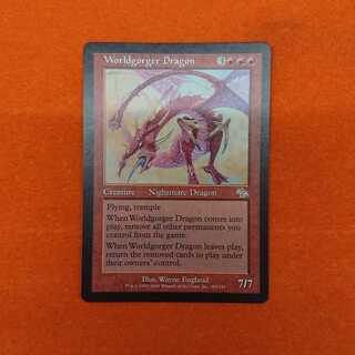 MTG 世界喰らいのドラゴン　英foil 初版 激安通販 オンラインショップ】 EX](FOIL)(旧枠仕様)世界喰らい