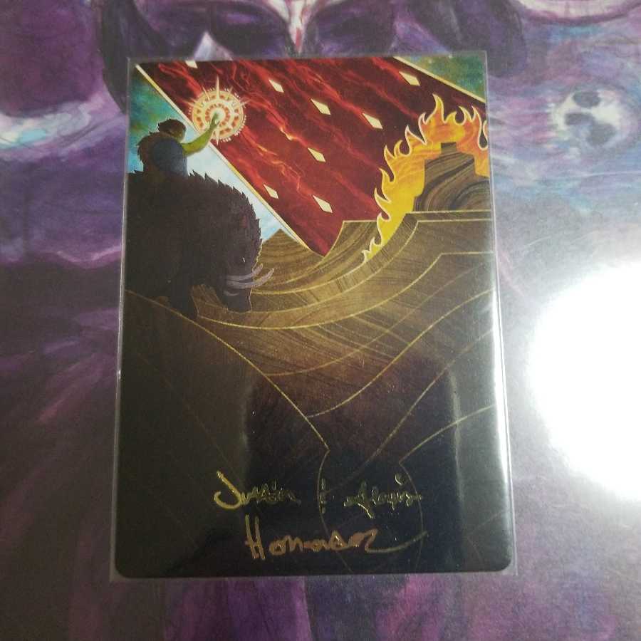 石の雨 イラストカード 箔押し