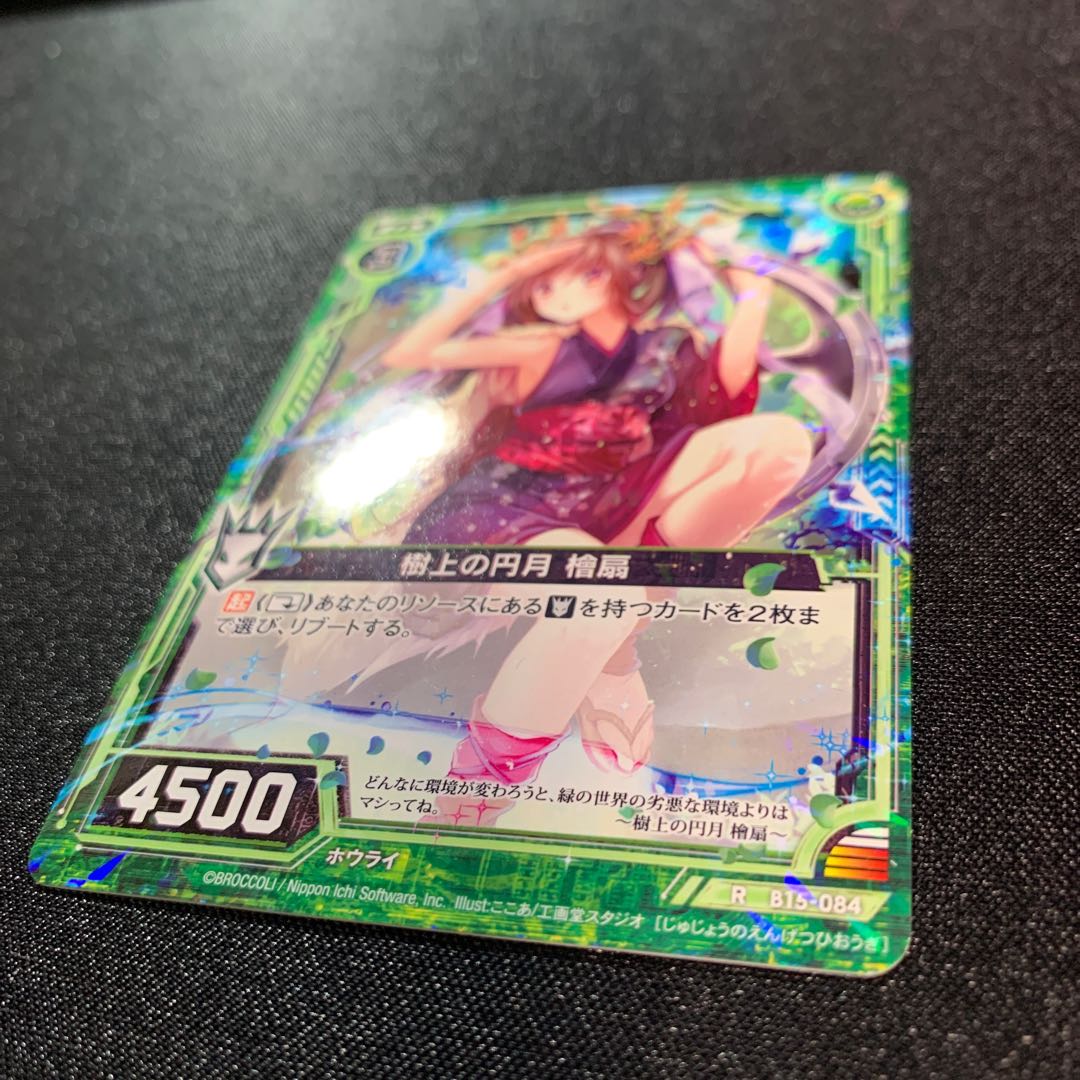 【美品】樹上の円月檜扇