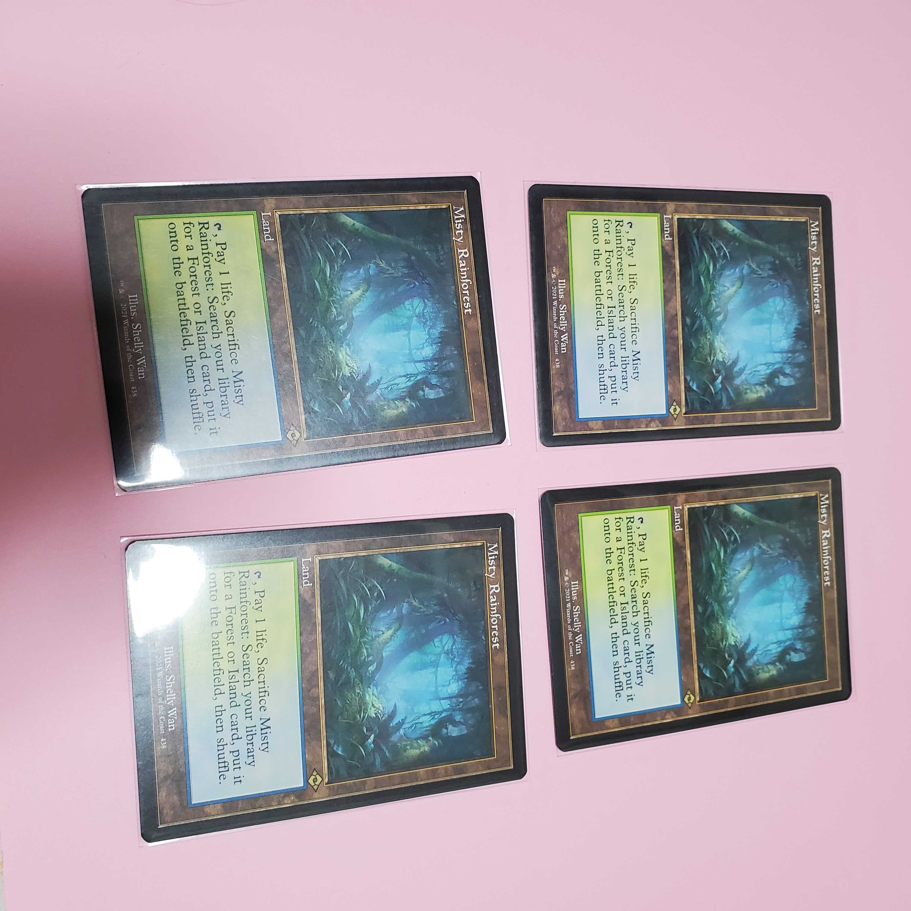 Mtg Misty Rainforest Old Frame Set of 3