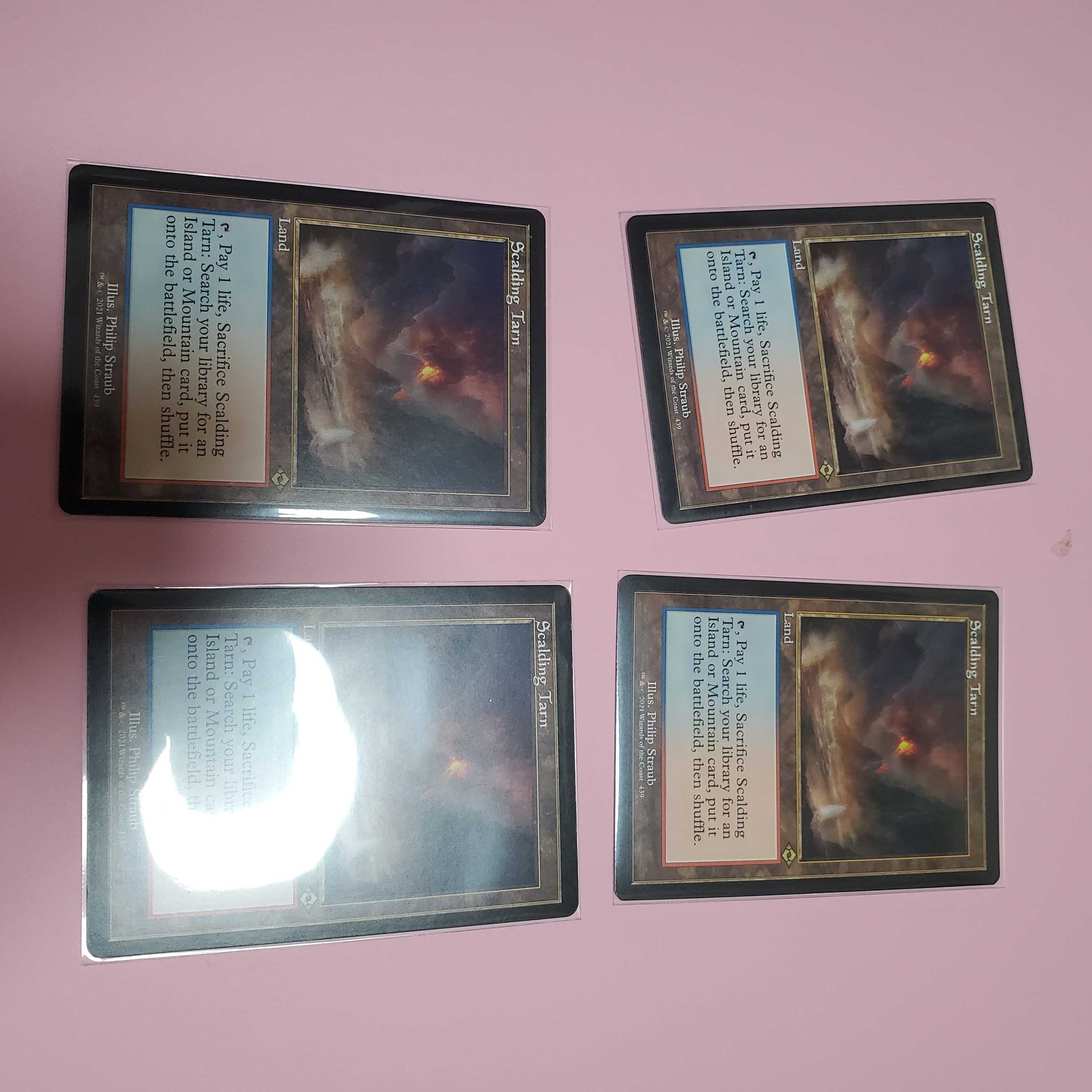 Mtg Scalding Tarn 1 old frame, up to 4 cards
