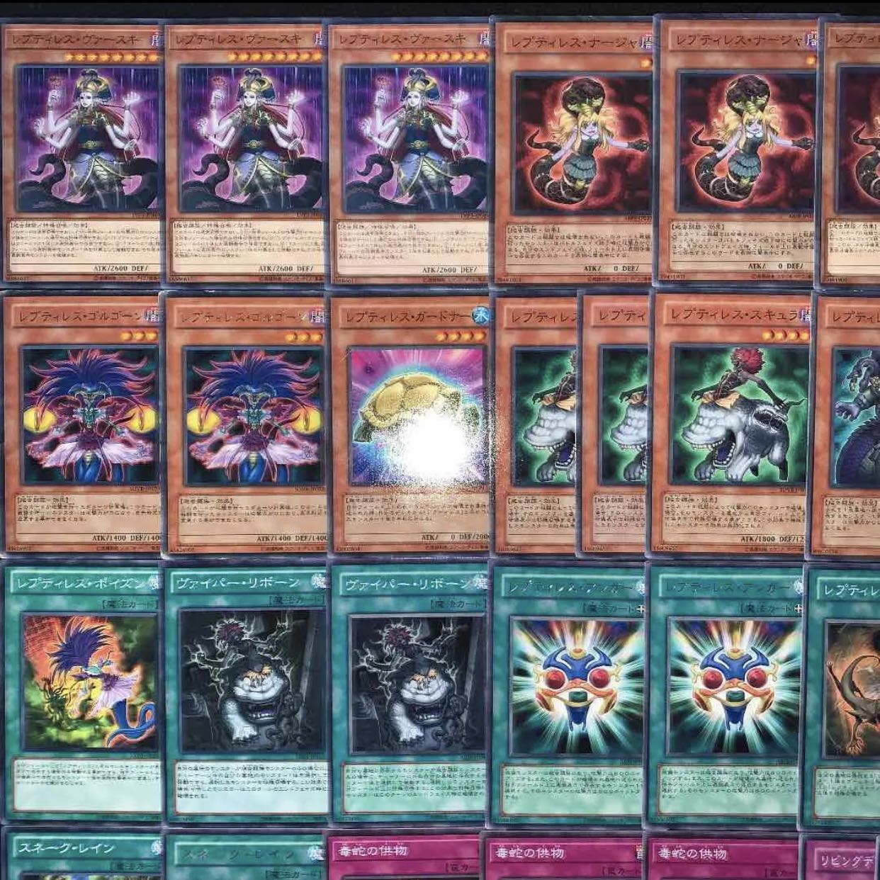 遊戯王　レプティレスデッキ40枚+EX15枚