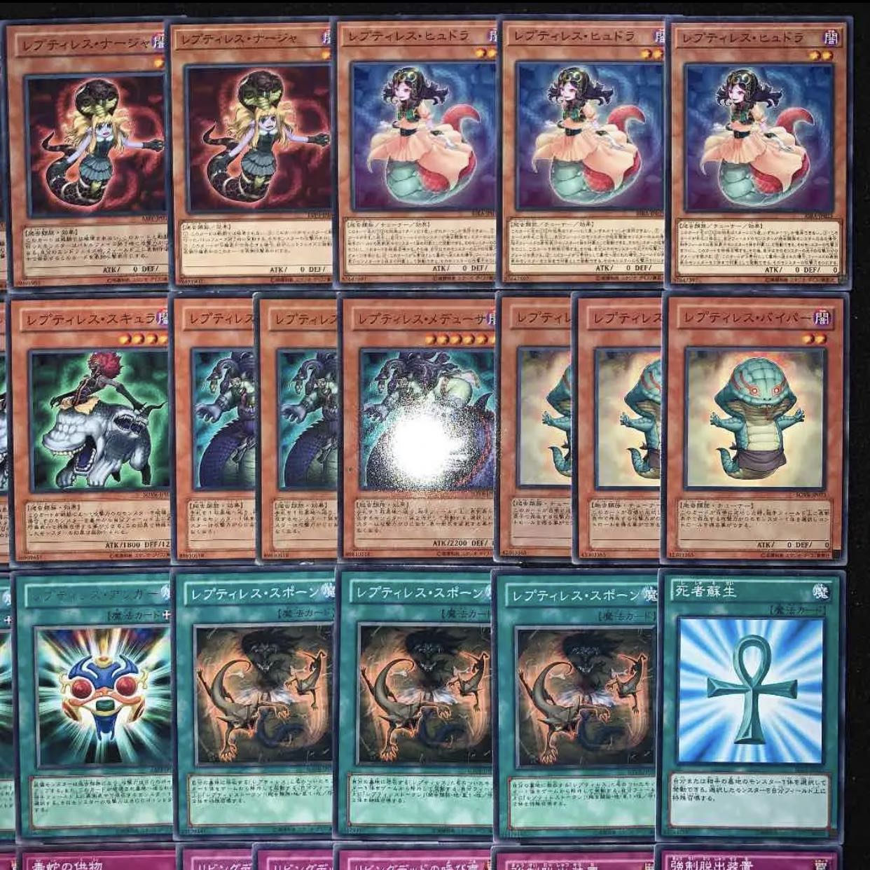 遊戯王　レプティレスデッキ40枚+EX15枚